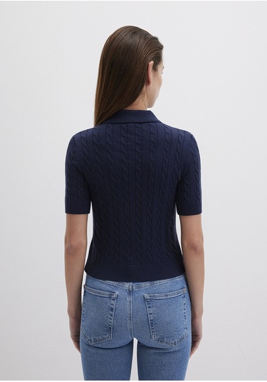 Mavi - Lacivert Triko Polo 1710328-84371 Lacivert