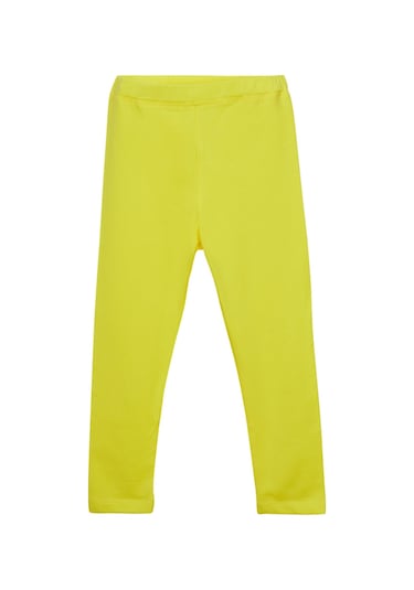Lovetti Fosforlu Sarı Kız Çocuk Tam Boy Düz Basıc Tayt 5262S021 Sarı