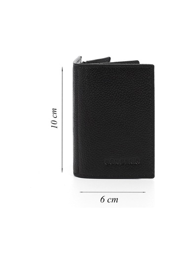 Gönderir Siyah Gön Hakiki Deri Unisex Kartlık 06205 Siyah