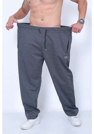 Lukitus Erkek Büyük Beden Eşofman Altı Gri