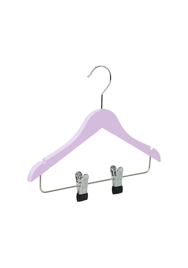 Nyn Ahşap KS/ÇM 3-7 Yaş Mandallı Çocuk Askısı Pembe Renk 4 Adet Pembe