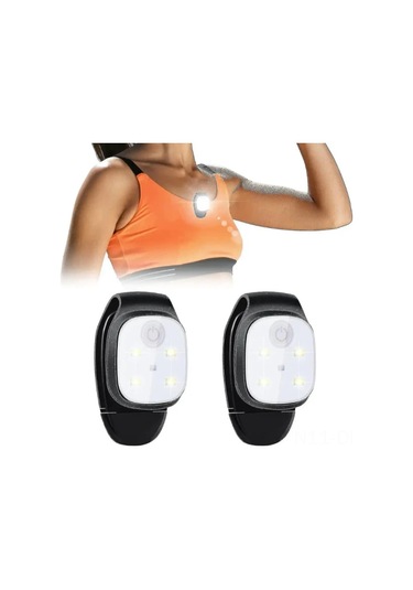 Dofolink 2'li Paket Usb Şarjlı Dışarıda Kullanıma Uygun Gece Feneri, 4 Işık Modu, 150 Lumens, Yüksek Kaliteli Abs Malzeme, Kolye/sırt Çantası Vb. Üzerine Klipslenebilir Spor Aydınlatma Cihazı Çok Renkli