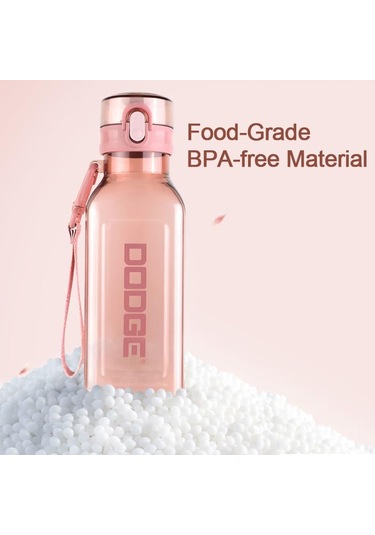 Spor Kare Su Şişesi 24 Oz Yeniden Kullanılabilir İçme Şişesi Taşınabilir Sızdırmaz Bpa İçermeyen Plastik Su Şişeleri Seyahat Piknik Spor Salonu Kamp Okulu Pembe Pembe - Buzmavisi