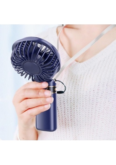 Yingfu Küçük Şarj Edilebilir Pembe Mini Fan, Kısa Pil Kablosu, Hafif Taşınabilir