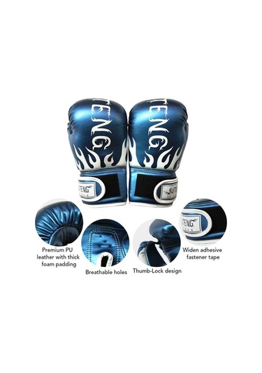 Artfulabode Yaş Ve Sporcular Spor Skycıty Sedef Mavi Mavi Konforlu İçin Hafif Genç Eldiveni Detaylı Çocuk Boks Aparatı, 8-14 - Gx Mavi