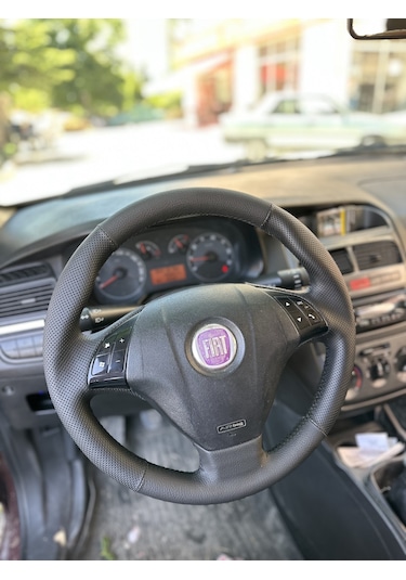 Fiat Linea Tuşlu Araca Özel Direksiyon Kılıfı Siyah