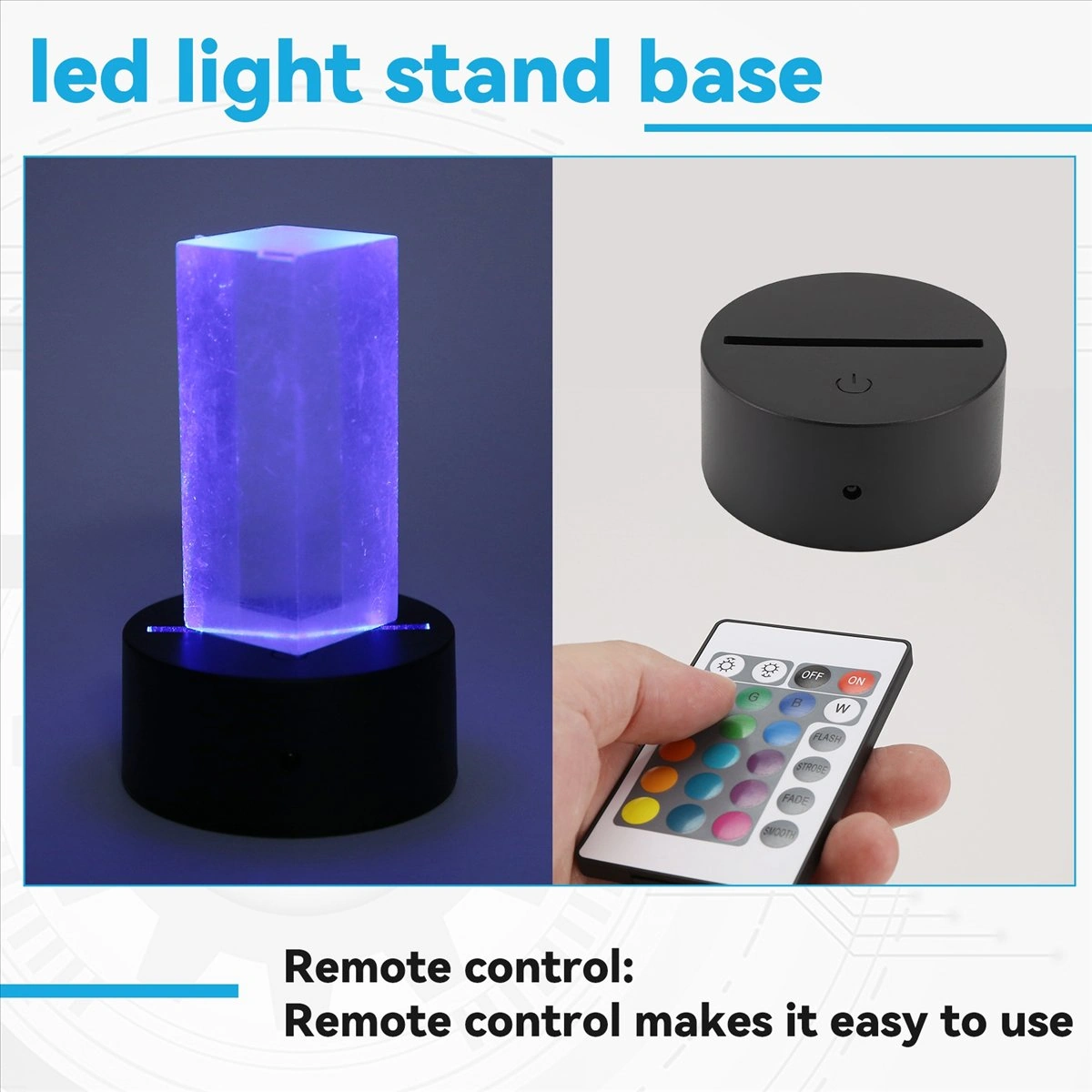 Xurunkeji 2'li Paket 3d Gece Led Işık Lambası Tabanı + Uzaktan Kumanda + Usb Kablosu, Akrilik Siyah İçin 16 Renk Işık Gösterisi Ekran Standı Siyah Xurunkeji 2'li Paket 3d Gece Led Işık Lambası Tabanı + Uzaktan Kumanda + Usb Kablosu, Akrilik Siyah İçin 16 Renk Işık Gösterisi Ekran Standı Siyah