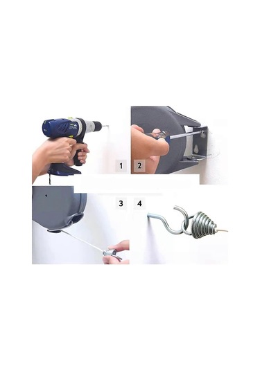 Ganzhoushop Geri Çekilebilir Çamaşır İpi, 40 Feet Uzunluğa Kadar, 30 Pound Taşıyabilir Gri Çok Renkli