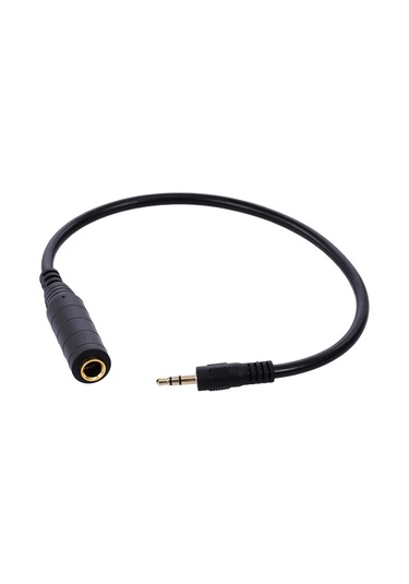 Wezone 3.5mm Erkekden 6.35mm Dişeye Ses Dönüştürücü Kablosu - Mikrofon, Kulaklık, Hoparlör İçin Uyumlu 35cm Ses Bağlantı Adaptörü