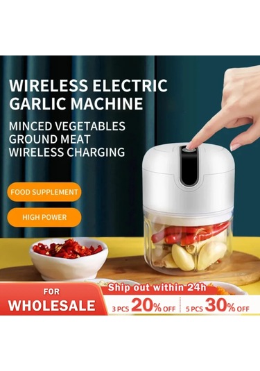 Sarımsak Ezici Taşınabilir Kıyıcı Çok Kıyma Makinesi Mini Sebze Usb Şarj Blue Fransa Mavi