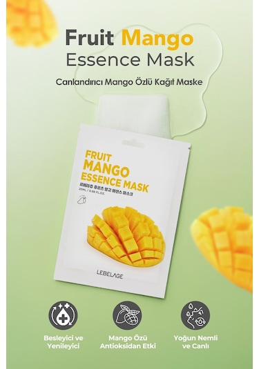Lebelage Mango Nemlendirici Kağıt Maske Lebelage Fruit Mango Mask