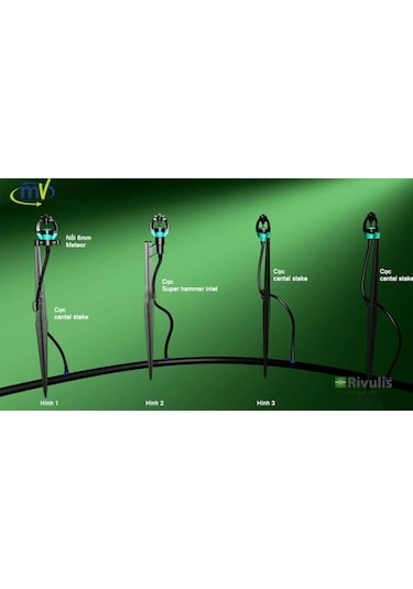 Kazıklı Mini Sprink Fiskiye Takımı- Poelsan/Rivulis/Agrodrip