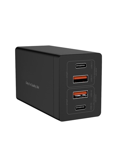 Ebitda Usb Şarj İstasyonu Gan 65w 4 Portlu Hızlı Şarj Hub'ı Qc4.0+pd3.0 Siyah