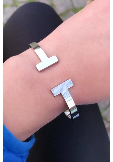 Gümüş Renk Çelik T Kelepçe Gümüş