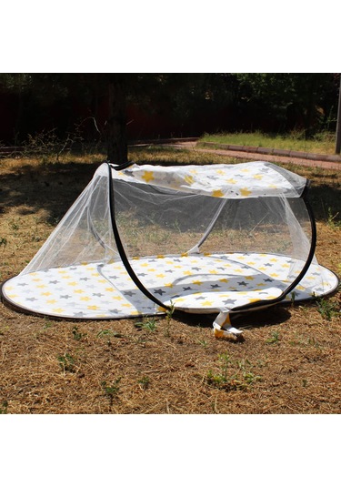 Katlanabilir Bebek Cibinlik Tül Sineklik Haşere Koruyucu Çantalı Bebek Gölgelik Çadırı 120-60 Cm