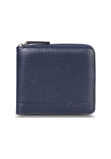Özder Guard Retro Fermuarlı Deri Lacivert Cüzdan (538130697)