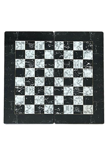 Marble Siyah Büyük Boy Tavla Takımı