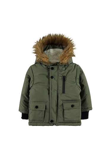Civil Baby Erkek Bebek Kapüşonlu Mont 6-18 Ay Haki 217961090k31-1 Haki