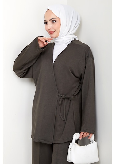 Kimonolu Oysho İkili Takım 1623 - Haki Haki