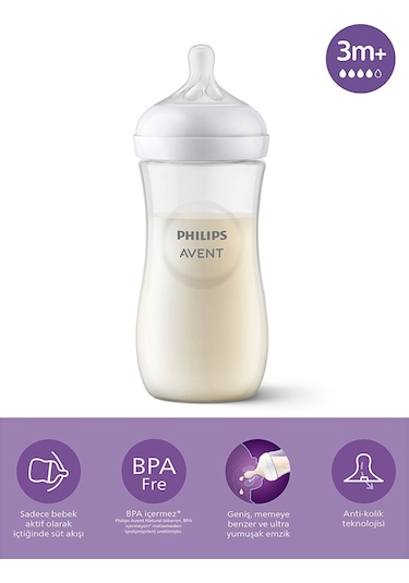 Philips Avent Natural Response PP Biberon 3+ Ay 330 ML