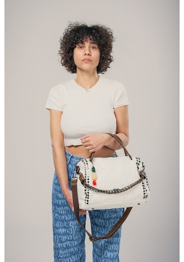 Ççs Kadın Omuz Çantası C.ccs17643 Beyaz