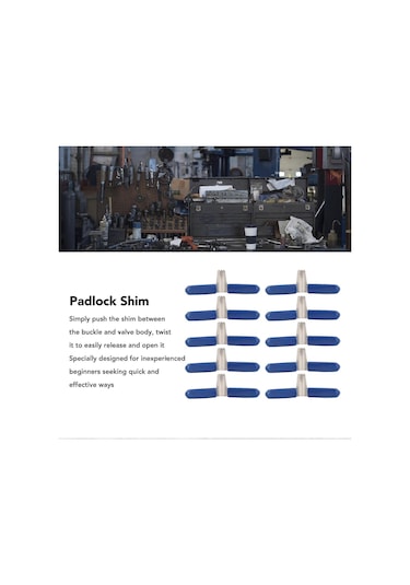 10 Adet Asma Kilit Shim Seti Alüminyum Alaşımlı Asma Kilit Shim Seçimleri Kolay Açılır Çilingir Aleti