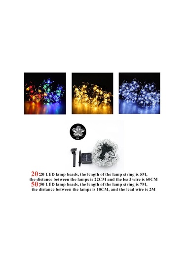 Dinleme Dizisi Güneş Enerjili Işık Dizisi Çok Renkli 20 20 Çok Renkli 20-20