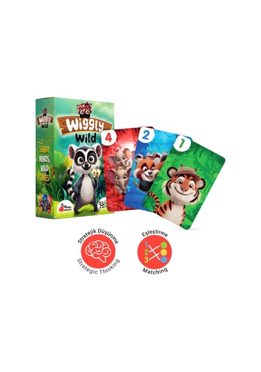 Playever Wiggly Wild, Renk Ve Sayı Eşleştirme Kart Oyunu 3-6 Yaş