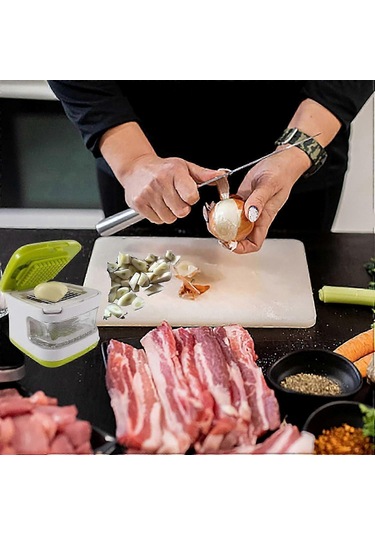 Sarımsak Ezici, Çift Kesme Kırıcı, Kesici, Kıyma Makinesi Ve Sakl Çok Renkli