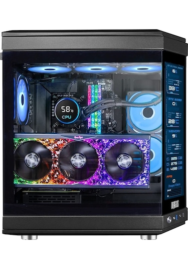 Dragos North Evo Vision 7x ARGB Fan Type-C Atx Mid Tower Bilgisayar Kasası