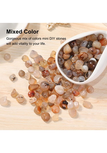 Xiyyadms 100g Pür Agate Taşları - 7-9mm Parlatılmış Kırık Taşlar, Akvaryum Ve Dinî Ambalaj, Çeşitli Renkler