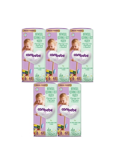 Canbebe Bebek Bezi Beden:6 15-27kg Exstra Large 310 Adet Mega 6 Numara