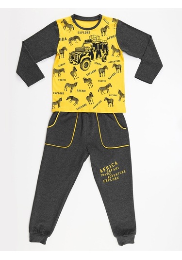 Denokids Mushi Explore Africa Erkek Çocuk Jogger Takım Çok Renkli