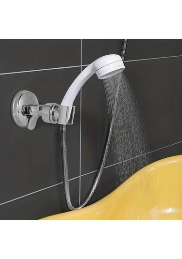 Oldfriend Gümüş 360 Derece Ayarlanabilir Kendinden Yapışkanlı Duş Başlığı Tutucu Diğer