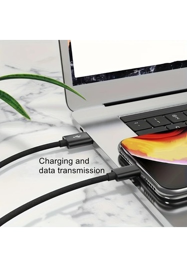 Oldfriend Hızlı Şarj Nylon Örgülü Micro Usb Kablosu Samsung Uyumlu Xiaomi Vivo Oppo Redmi Android Telefonlar İçin Mavi 1m