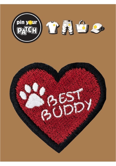 Pin Your Patch Ütü İle Yapışan Yama Patch 7055 Kalp Çok Renkli