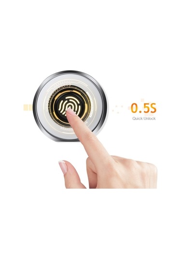 Flybuy Parmak İzi Dolap Kiliti 20 Kişi Dijital Kilit H30930 Gümüş Çinko-alaşımlı