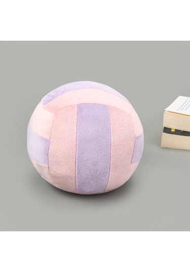 Evidea Soft Voleybol Topu Figürlü Yastık - Pembe / Eflatun - 20 Cm Pembe / Eflatun