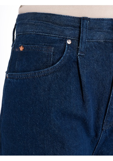 Colins 985 Lori Normal Kesim Yüksek Bel Geniş Paça Mavi Kadın Pantolon 001