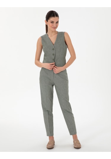 Pierre Cardin Kadın Haki Yelek Dokuma 50306488-vr027 Haki