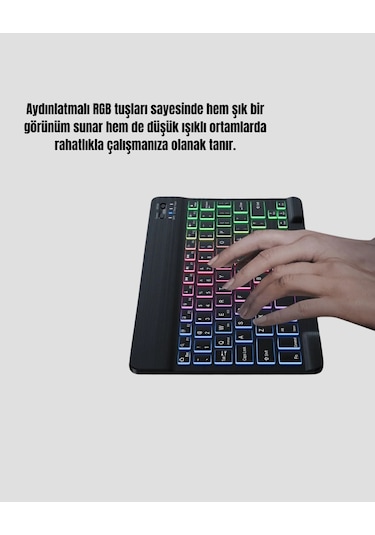 Türkçe Q Klavye Rgb Işıklı Ergonomik Tasarımlı Optik