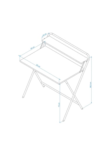 Sehpol Tam Katlanır Çalışma Masası 85x55x74 Cm Antrasit
