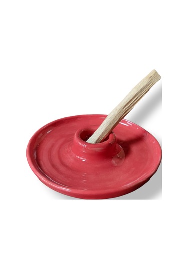 Gree Era Seramik Palo Santo Tütsülük - Tabak Kırmızı-2253