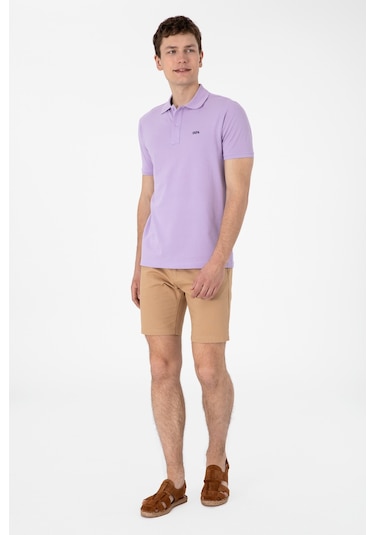 U.S. Polo Assn. Erkek Regular Fit Polo Yaka Lila Basic Tişört 50306007-VR034 U.S. Polo Assn. Erkek Regular Fit Polo Yaka Lila Basic Tişört 50306007-VR034