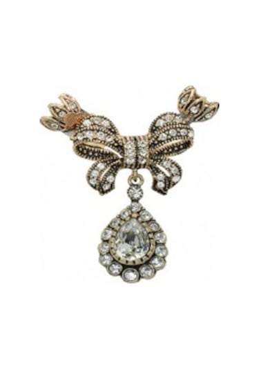 Sevgiliye Hedi.Düğün Gelin Elmas Montur Kolye Ucu Inci Dizim Için Sarı