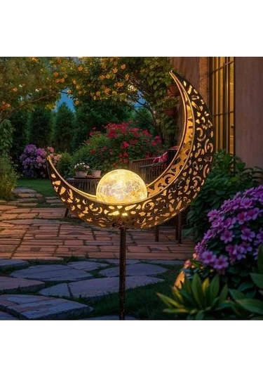 Trendooze Gaojunshop01 3d Ay Işığı, Ip65 Su Geçirmez Ay Bahçe Lambası