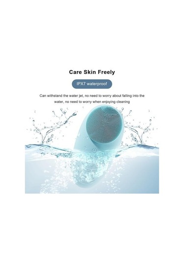 Elektrikli Yüz Temizleme Fırçası Yüz Cilt Bakım Araçları Ipx7 Su Geçirmez Silikon Temizleyici Yüz Masaj Ultrasonik Temizleme Elektrikli Yüz Temizleme Cihazları Y6dg66 Mavi