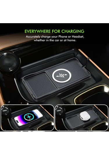 Honeybeeshop Siyah Fast Car Kablosuz Sarj Cihazi İphone Uyumlu 16 15 14 Xiaomi Kaymaz Silikonlu Usb Sarj Pedi