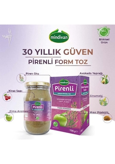Mindivan Pirenli Karışık Bitkisel Toz 4 x 135 G