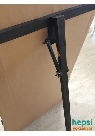 Matmazel Model Siyah Renk Ayaklı Varaklı Boy Aynası